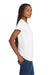 Gildan 5V00L Womens Short Sleeve V-Neck T-Shirt White Model Side