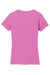 Gildan 5V00L Womens Short Sleeve V-Neck T-Shirt Azalea Pink Flat Back