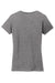 Gildan 5V00L Womens Short Sleeve V-Neck T-Shirt Heather Graphite Grey Flat Back