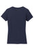 Gildan 5V00L Womens Short Sleeve V-Neck T-Shirt Navy Blue Flat Back