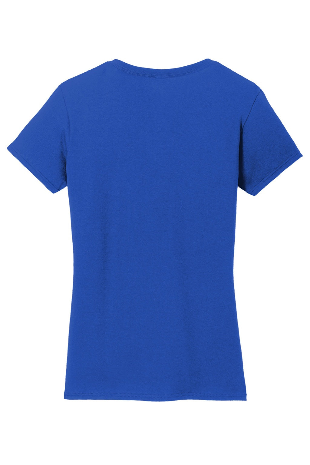 Gildan 5V00L Womens Short Sleeve V-Neck T-Shirt Royal Blue Flat Back