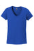 Gildan 5V00L Womens Short Sleeve V-Neck T-Shirt Royal Blue Flat Front
