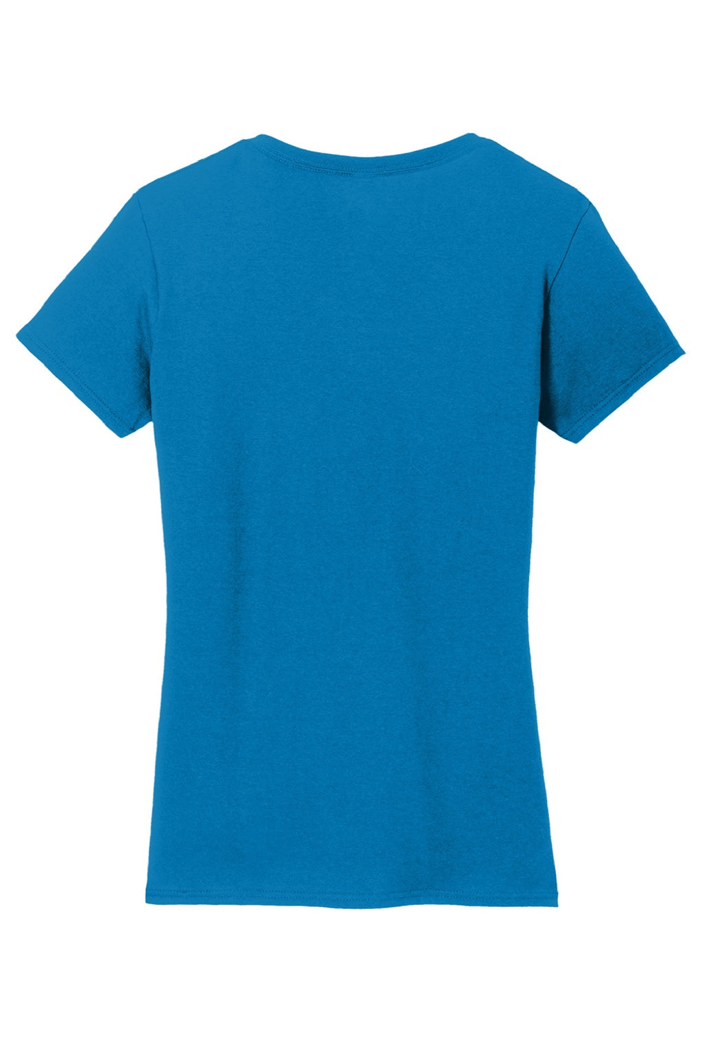 Gildan 5V00L Womens Short Sleeve V-Neck T-Shirt Sapphire Blue Flat Back