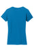 Gildan 5V00L Womens Short Sleeve V-Neck T-Shirt Sapphire Blue Flat Back