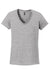 Gildan 5V00L Womens Short Sleeve V-Neck T-Shirt Sport Grey Flat Front