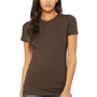 Bella + Canvas Womens The Favorite Short Sleeve Crewneck T-Shirt - Heather Brown