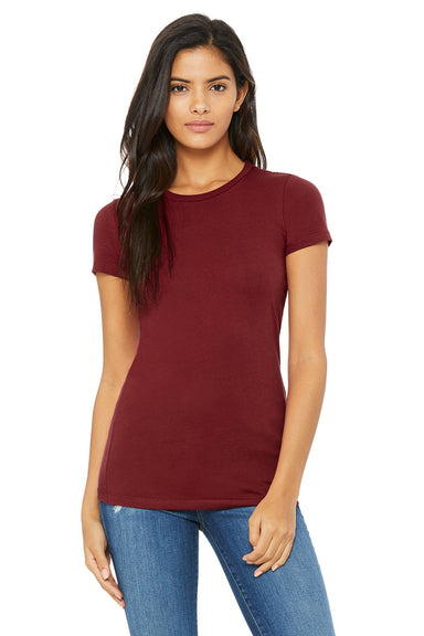 Bella + Canvas BC6004/6004 Womens The Favorite Short Sleeve Crewneck T-Shirt Cardinal Red Model Front