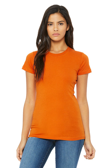 Bella + Canvas BC6004/6004 Womens The Favorite Short Sleeve Crewneck T-Shirt Orange Model Front