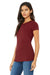 Bella + Canvas BC6004/6004 Womens The Favorite Short Sleeve Crewneck T-Shirt Cardinal Red Model 3Q