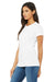 Bella + Canvas BC6004/6004 Womens The Favorite Short Sleeve Crewneck T-Shirt Solid White Model 3Q