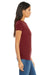 Bella + Canvas BC6004/6004 Womens The Favorite Short Sleeve Crewneck T-Shirt Cardinal Red Model Side