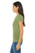 Bella + Canvas BC6004/6004 Womens The Favorite Short Sleeve Crewneck T-Shirt Heather Green Model Side
