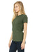Bella + Canvas BC6004/6004 Womens The Favorite Short Sleeve Crewneck T-Shirt Military Green Model Side