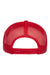 Yupoong Hats 6006/6006MC/6006W Mens Adjustable Trucker Hat Red Flat Back