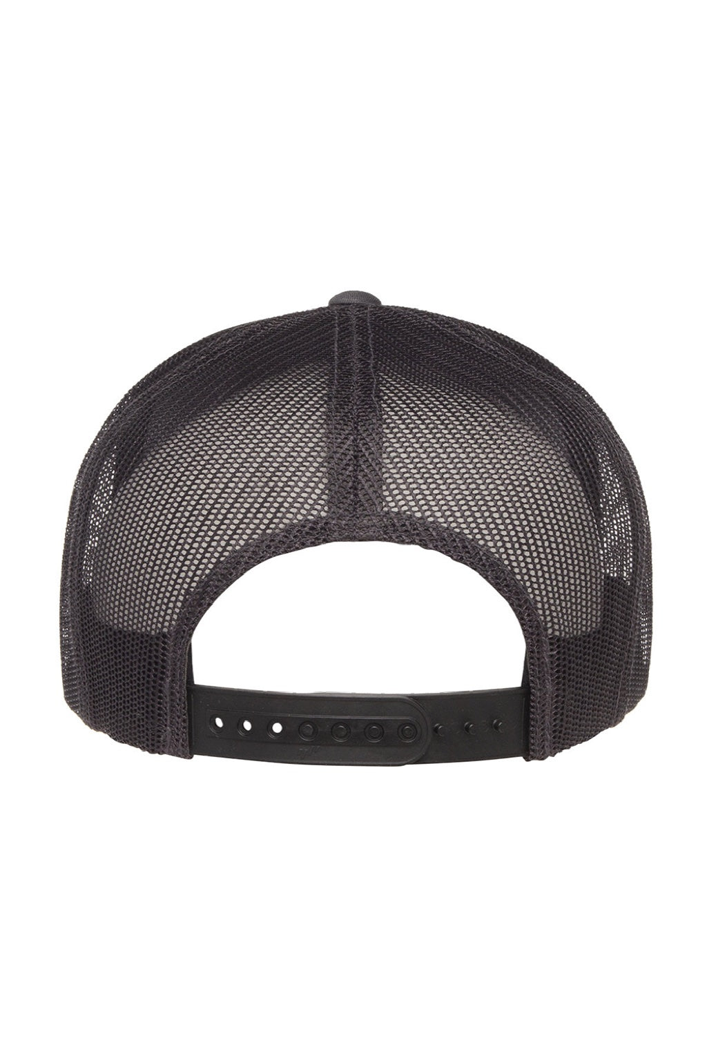 Yupoong Hats 6006/6006MC/6006W Mens Adjustable Trucker Hat Charcoal Grey Flat Back