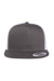 Yupoong Hats 6006/6006MC/6006W Mens Adjustable Trucker Hat Charcoal Grey/White Flat Front