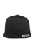 Yupoong Hats 6006/6006MC/6006W Mens Adjustable Trucker Hat Black Flat Front