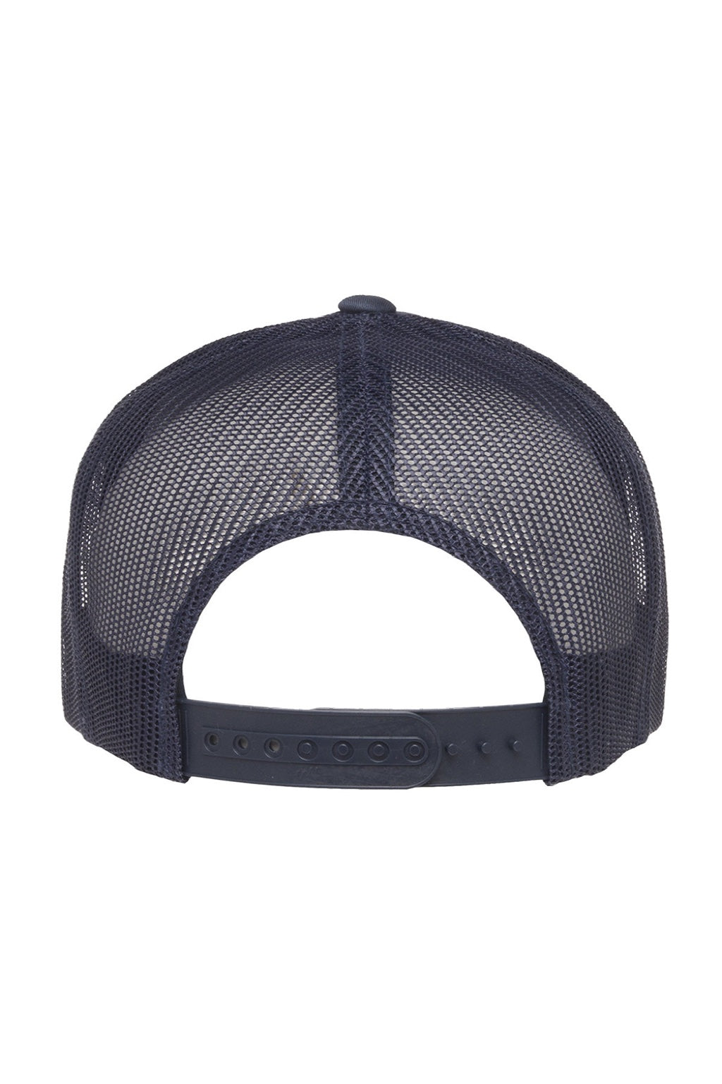 Yupoong Hats 6006/6006MC/6006W Mens Adjustable Trucker Hat Navy Blue Flat Back