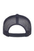 Yupoong Hats 6006/6006MC/6006W Mens Adjustable Trucker Hat Navy Blue Flat Back
