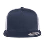 Yupoong Hats Mens Adjustable Trucker Hat - Navy Blue/White