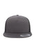 Yupoong Hats 6006/6006MC/6006W Mens Adjustable Trucker Hat Charcoal Grey/Black Flat Front