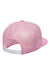 Yupoong Hats 6006/6006MC/6006W Mens Adjustable Trucker Hat White/Pink Flat Back