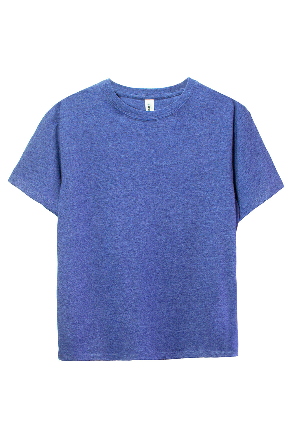 Threadfast Apparel 600A Youth Ultimate Short Sleeve Crewneck T-Shirt Heather Royal Blue Flat Front
