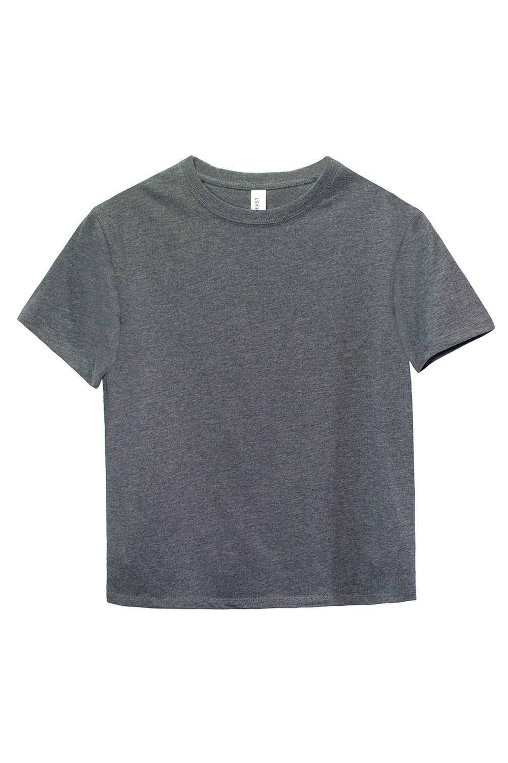 Threadfast Apparel 600A Youth Ultimate Short Sleeve Crewneck T-Shirt Heather Charcoal Grey Flat Front