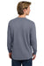 Comfort Colors 6014/C6014 Mens Long Sleeve Crewneck T-Shirt Blue Jean Model Back