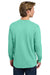 Comfort Colors 6014/C6014 Mens Long Sleeve Crewneck T-Shirt Chalky Mint Green Model Back