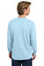 Comfort Colors 6014/C6014 Mens Long Sleeve Crewneck T-Shirt Chambray Blue Model Back