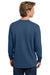 Comfort Colors 6014/C6014 Mens Long Sleeve Crewneck T-Shirt China Blue Model Back