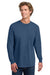 Comfort Colors 6014/C6014 Mens Long Sleeve Crewneck T-Shirt China Blue Model Front