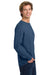 Comfort Colors 6014/C6014 Mens Long Sleeve Crewneck T-Shirt China Blue Model Side