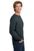Comfort Colors 6014/C6014 Mens Long Sleeve Crewneck T-Shirt Denim Blue Model Side