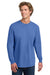 Comfort Colors 6014/C6014 Mens Long Sleeve Crewneck T-Shirt Flo Blue Model Front