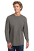 Comfort Colors 6014/C6014 Mens Long Sleeve Crewneck T-Shirt Grey Model Front