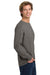 Comfort Colors 6014/C6014 Mens Long Sleeve Crewneck T-Shirt Grey Model Side