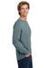 Comfort Colors 6014/C6014 Mens Long Sleeve Crewneck T-Shirt Ice Blue Model Side