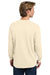 Comfort Colors 6014/C6014 Mens Long Sleeve Crewneck T-Shirt Ivory Model Back
