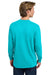 Comfort Colors 6014/C6014 Mens Long Sleeve Crewneck T-Shirt Lagoon Blue Model Back