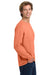 Comfort Colors 6014/C6014 Mens Long Sleeve Crewneck T-Shirt Melon Orange Model Side