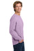 Comfort Colors 6014/C6014 Mens Long Sleeve Crewneck T-Shirt Orchid Purple Model Side
