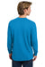 Comfort Colors 6014/C6014 Mens Long Sleeve Crewneck T-Shirt Royal Caribe Model Back