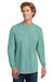 Comfort Colors 6014/C6014 Mens Long Sleeve Crewneck T-Shirt Seafoam Green Model Front