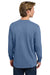 Comfort Colors 6014/C6014 Mens Long Sleeve Crewneck T-Shirt Washed Denim Blue Model Back