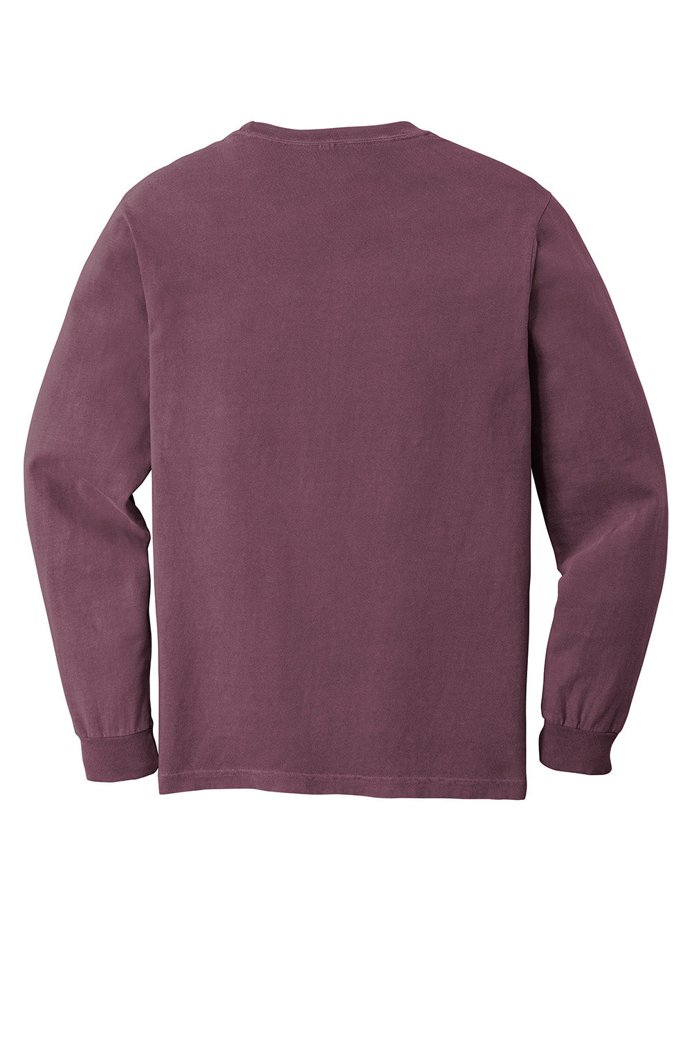 Comfort Colors 6014/C6014 Mens Long Sleeve Crewneck T-Shirt Berry Flat Back