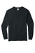 Comfort Colors 6014/C6014 Mens Long Sleeve Crewneck T-Shirt Black Flat Front