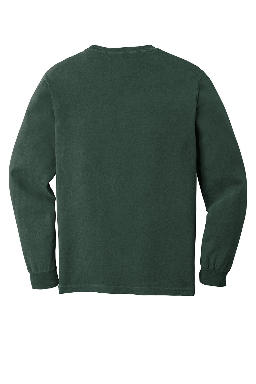 Comfort Colors 6014/C6014 Mens Long Sleeve Crewneck T-Shirt Blue Spruce Flat Back