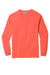 Comfort Colors 6014/C6014 Mens Long Sleeve Crewneck T-Shirt Bright Salmon Orange Flat Front